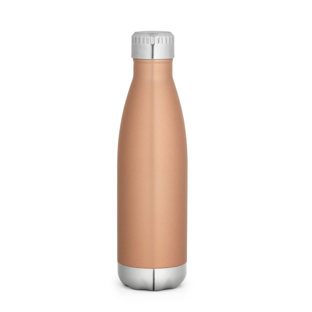 GARRAFA TÉRMICA EM AÇO INOX DE PAREDE DUPLA ISOLADA A VÁCUO (510 ML)