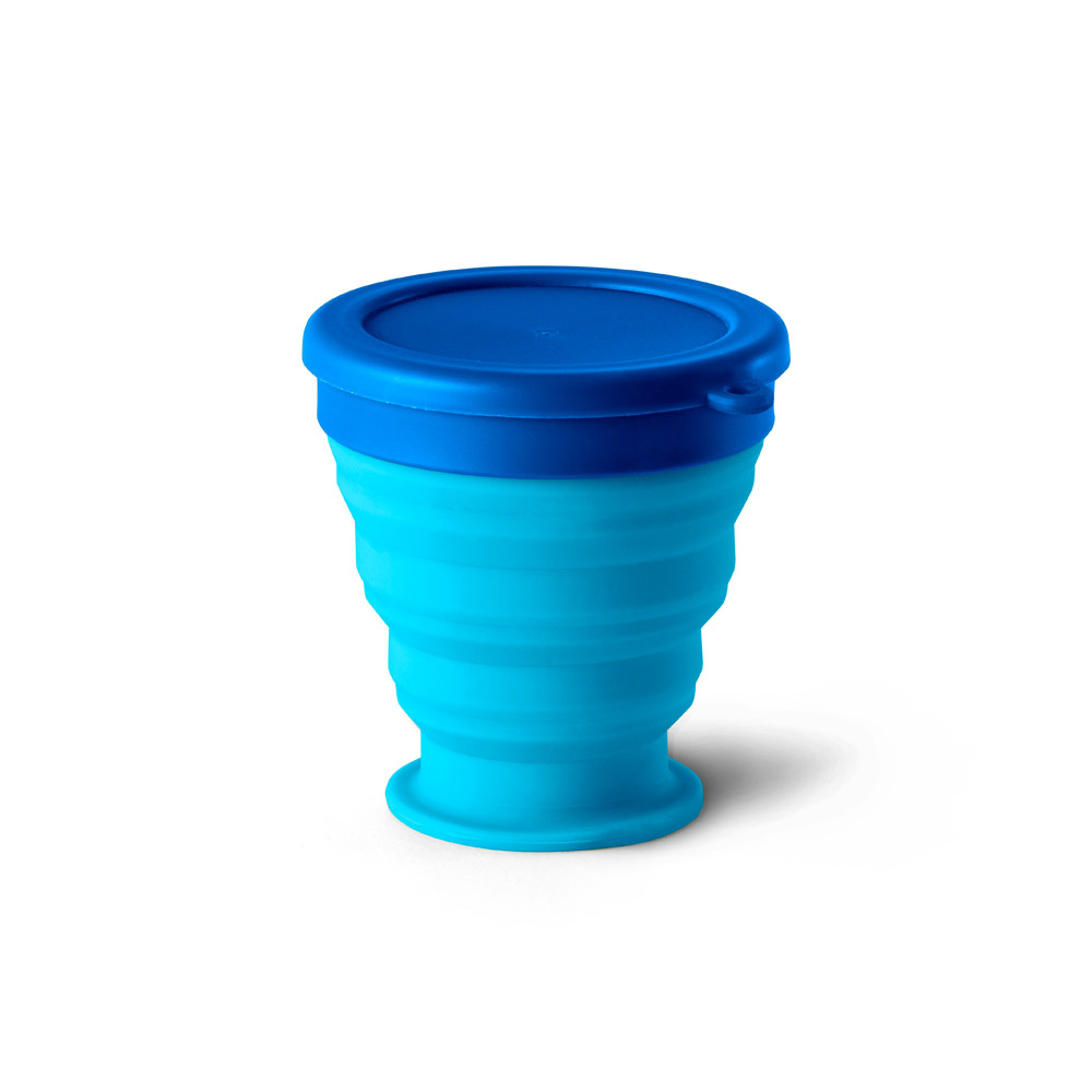 COPO DE VIAGEM EM SILICONE COM TAMPA EM PP (240 ML)