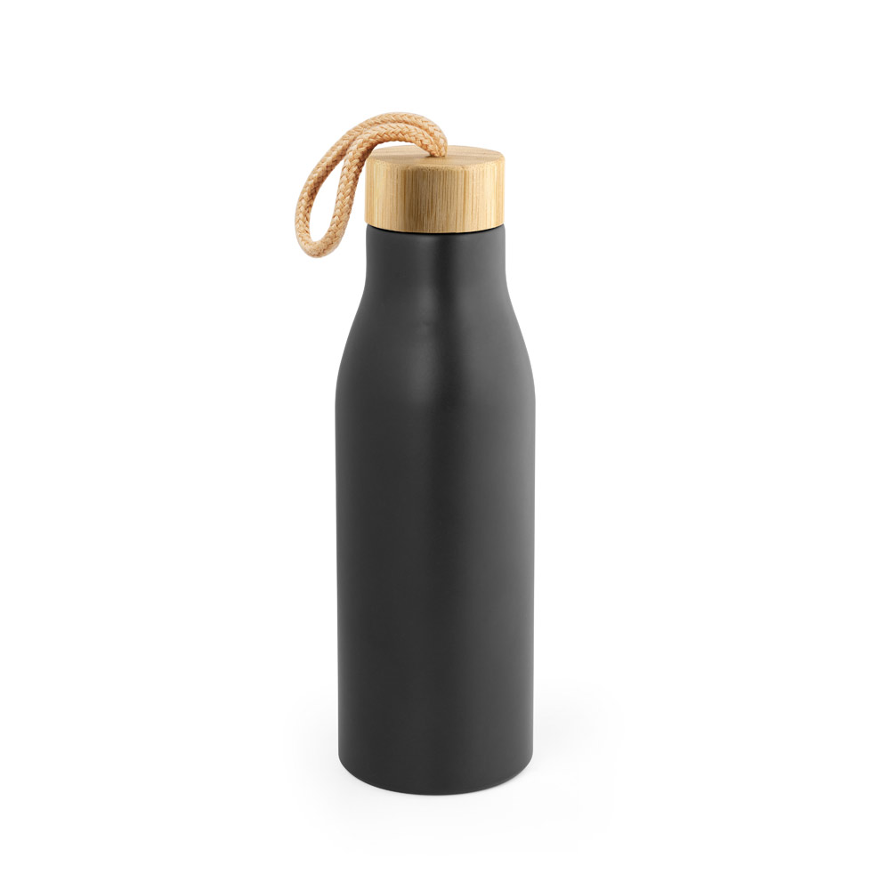 SQUEEZE EM AÇO INOX 90% RECICLADO, DE PAREDE SIMPLES COM ACABAMENTO EM MATE (570 ML)