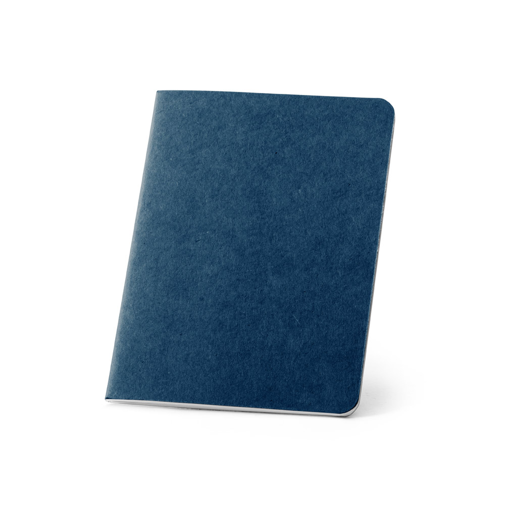 CADERNO B7 DE CAPA FLEXÍVEL EM CARTÃO KRAFT 100% RECICLADO, COM PÁGINAS LISAS RECICLADAS