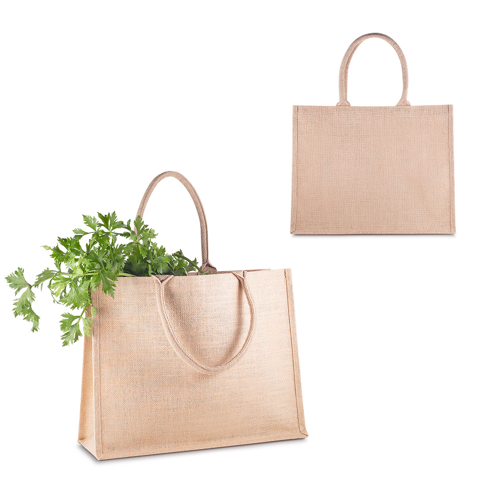 SACOLA EM JUTA 360G/M² (34X43X16,5CM)