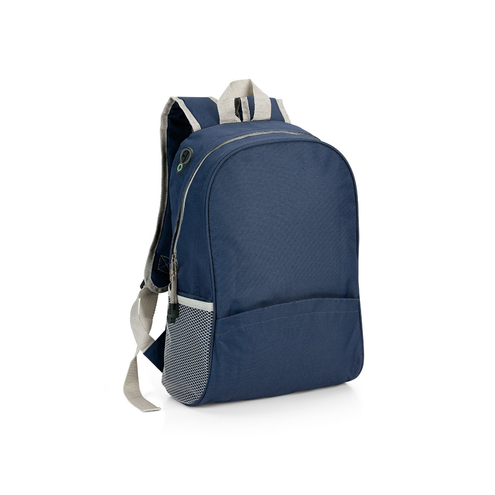 MOCHILA EM 600D COM SAÍDA PARA FONE DE OUVIDO (12 L)