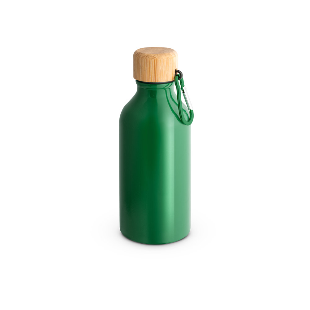 SQUEEZE EM ALUMÍNIO 100% RECICLADO COM COR SÓLIDA BRILHANTE (400 ML)