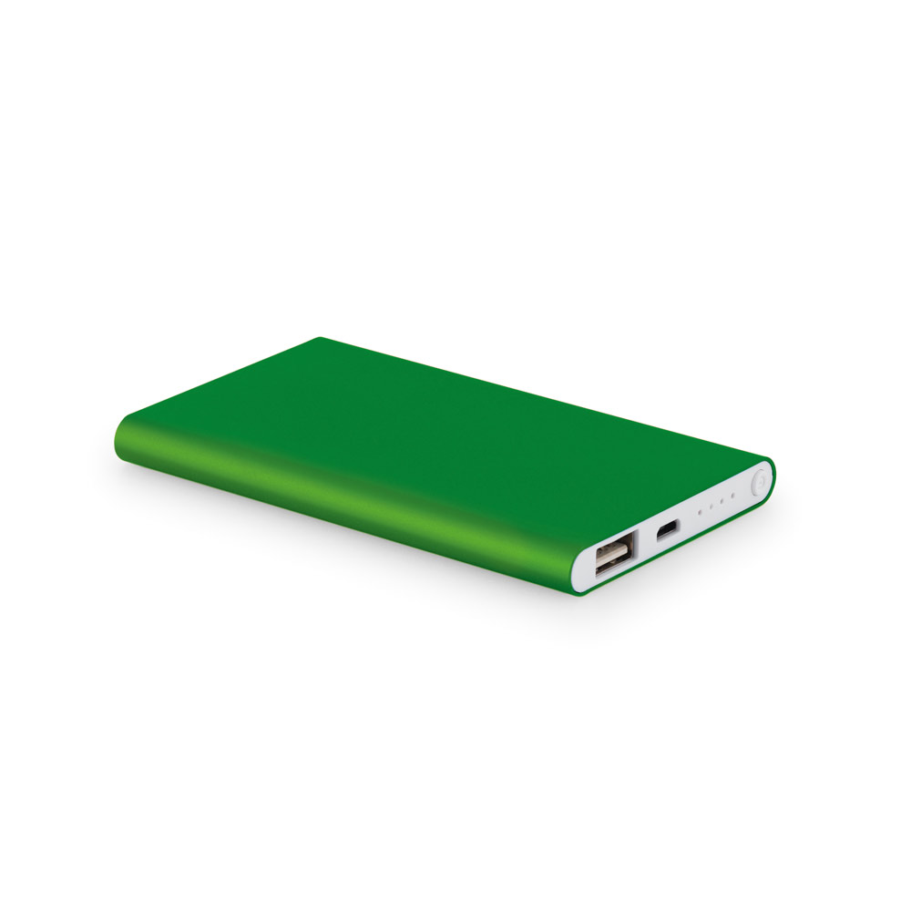 BATERIA PORTÁTIL SLIM EM ALUMÍNIO 100% RECICLADO (4'000 MAH)