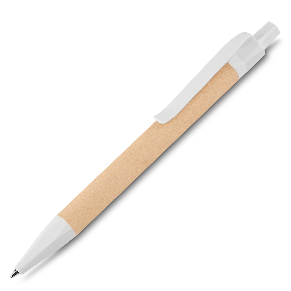 CANETA DE PAPEL KRAFT - BRANCO