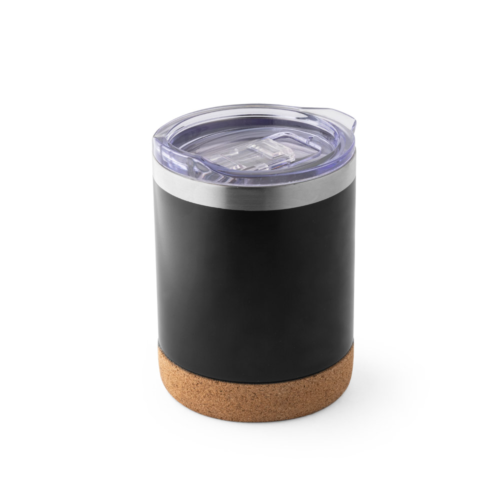 COPO DE VIAGEM TÉRMICO EM AÇO INOX, DE PAREDE DUPLA ISOLADA A VÁCUO (400 ML)