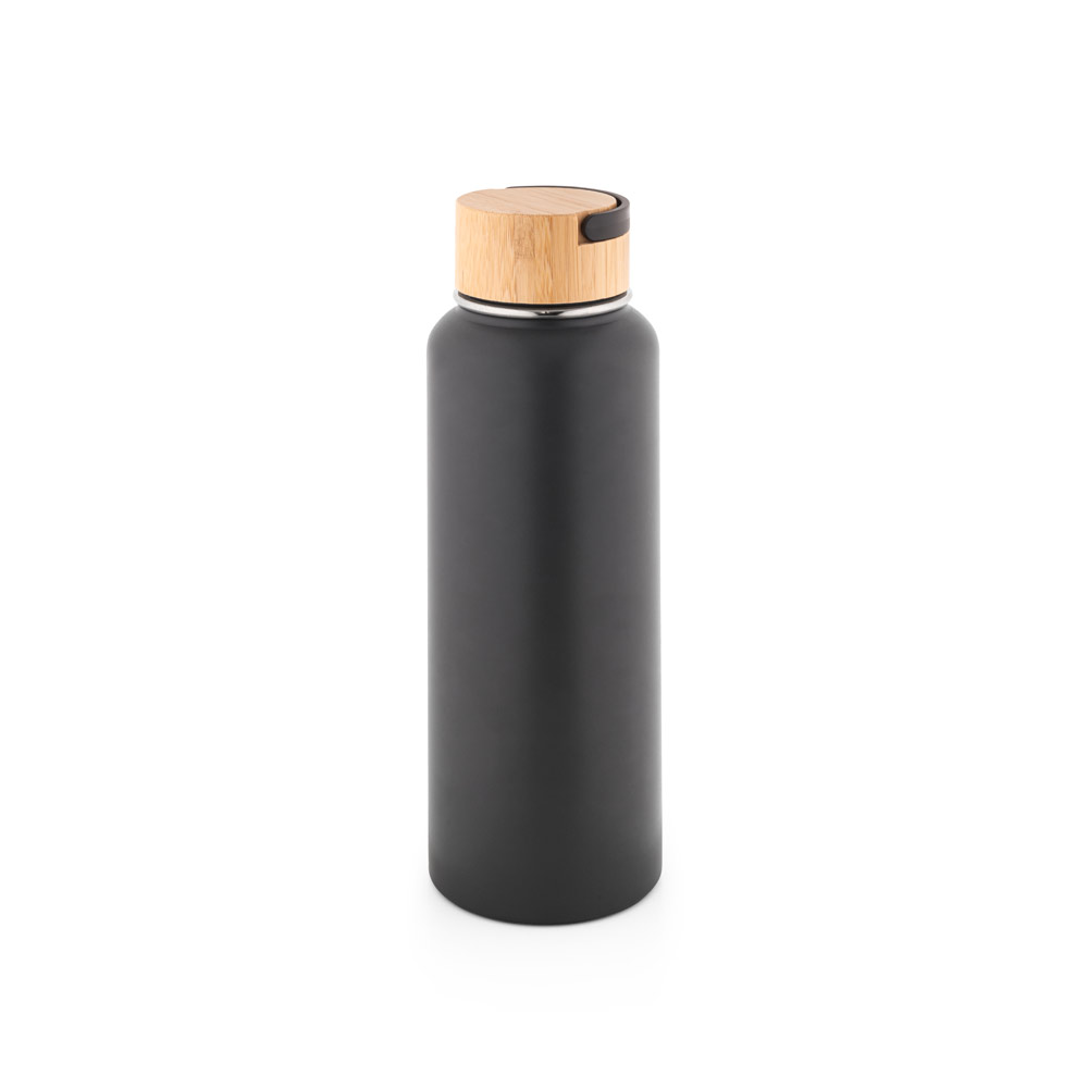 GARRAFA TÉRMICA EM AÇO INOX 90% RECICLADO DE PAREDE DUPLA ISOLADA A VÁCUO, COM REVESTIMENTO EM PÓ (1200 ML)
