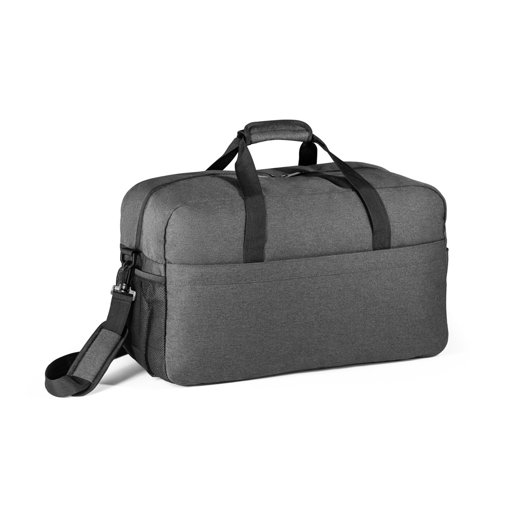 BOLSA ESPORTIVA EM POLIÉSTER RECICLADO 600D DE ALTA DENSIDADE COM FUNDO EM PLACA SEMI-RÍGIDA (31 L)