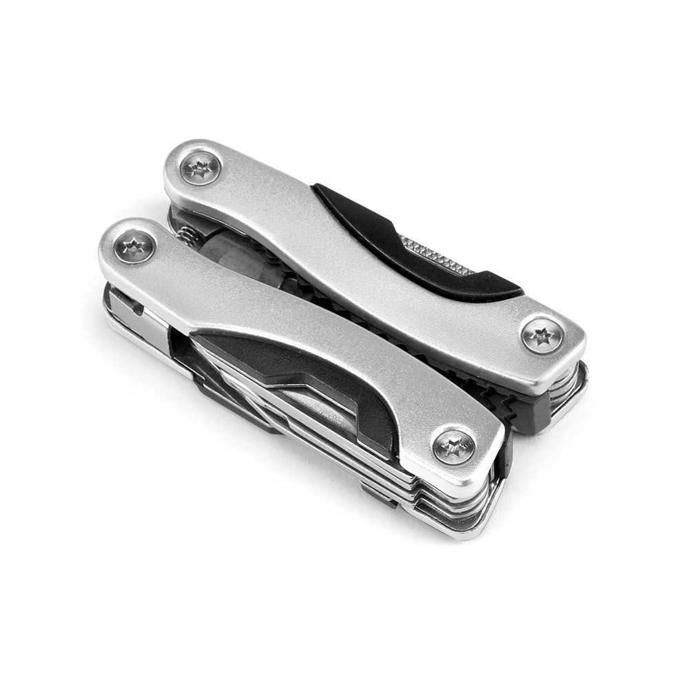 MINI ALICATE MULTIFUNÇÕES COM 9 FUNÇÕES EM AÇO INOX E ALUMÍNIO