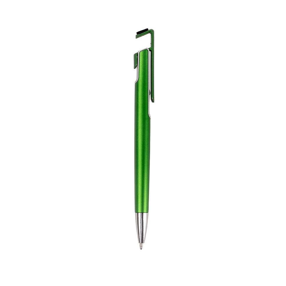 CANETA PLÁSTICA COM SUPORTE PARA CELULAR