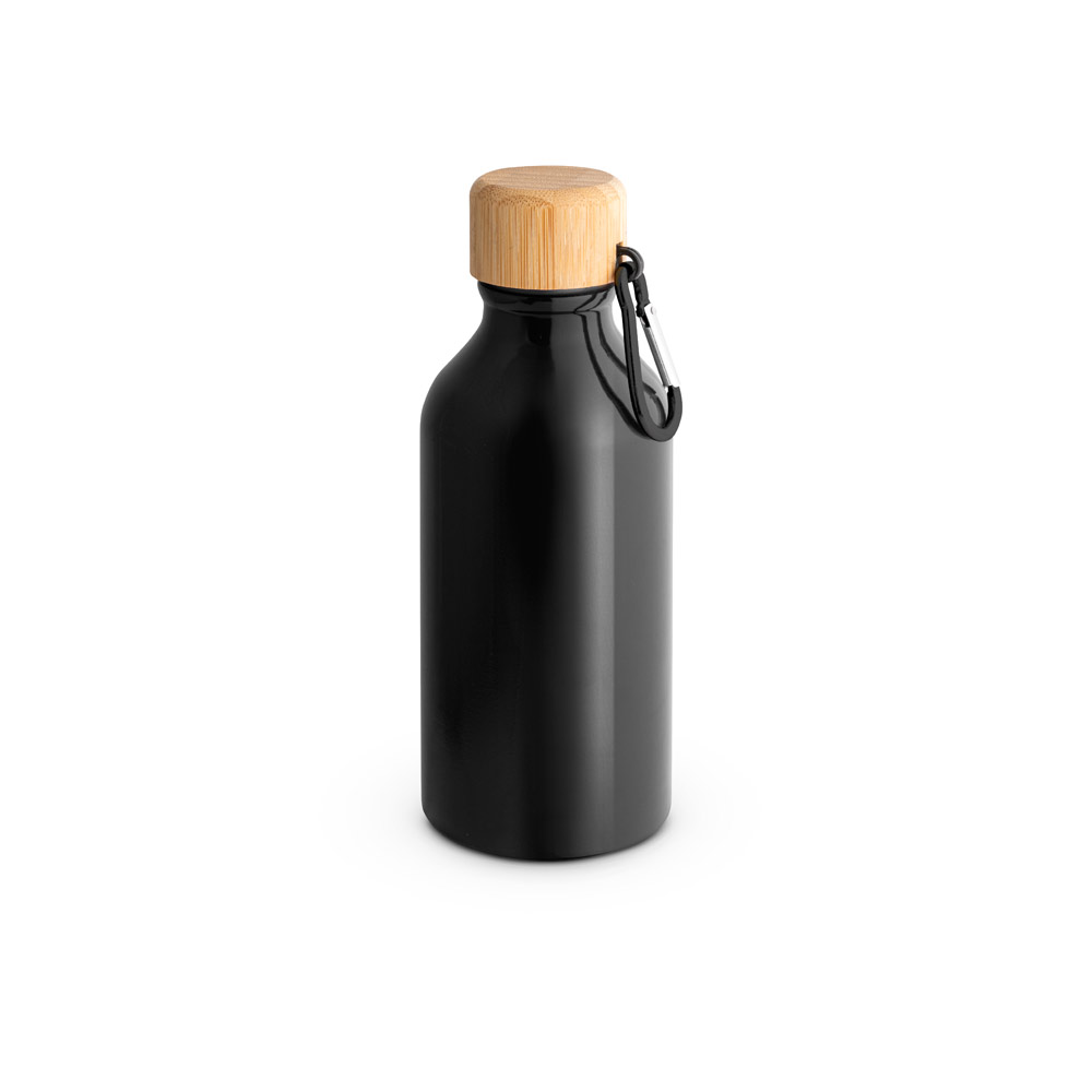 SQUEEZE EM ALUMÍNIO 100% RECICLADO COM COR SÓLIDA BRILHANTE (400 ML)