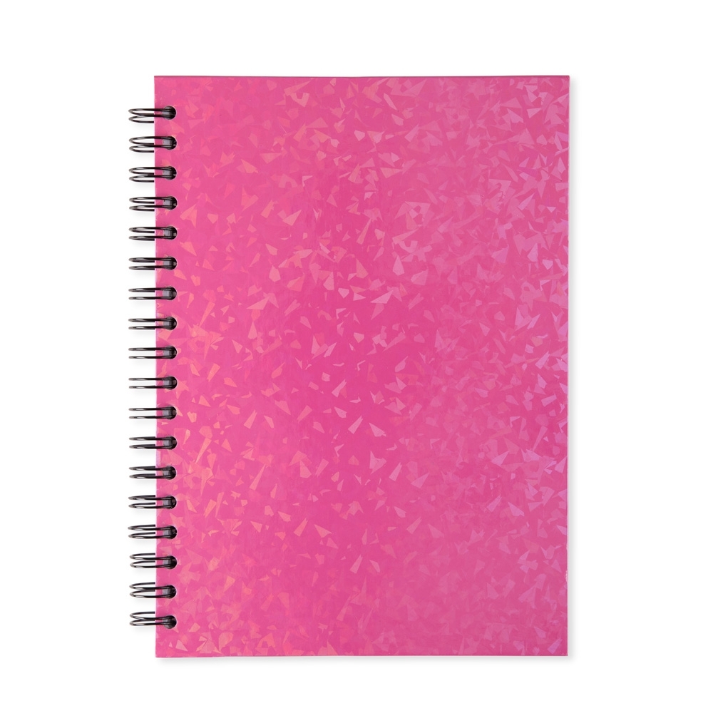 CADERNO HOLOGRÁFICO COM PAUTA