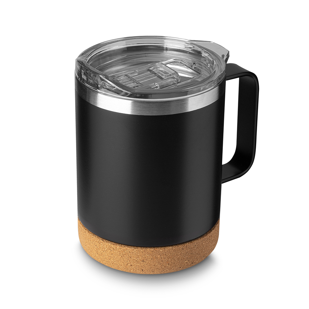 CANECA TÉRMICA EM AÇO INOX - AMARELO, 350ML