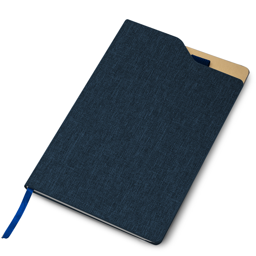 CADERNO A5 CAPA EM RPET - AZUL
