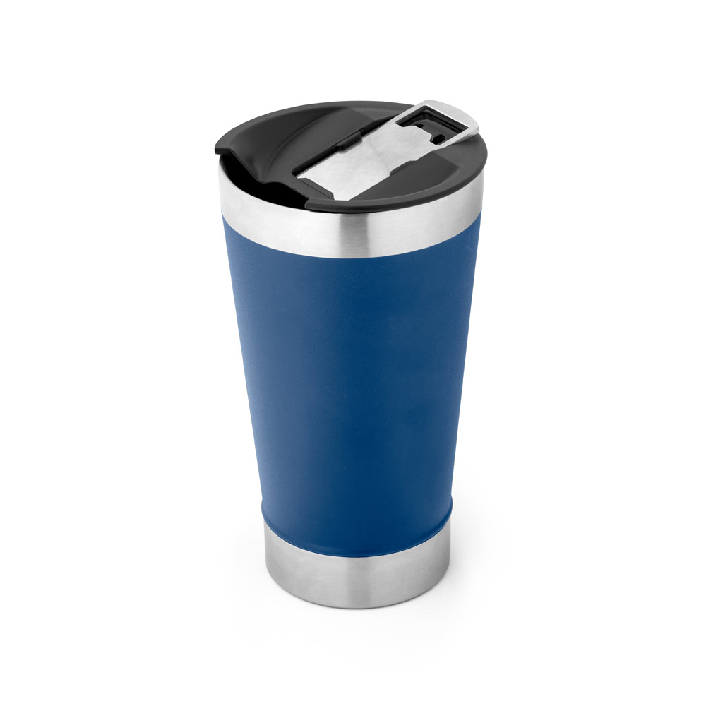 COPO DE VIAGEM EM AÇO INOX TÉRMICO, COM PAREDE DUPLA ISOLADA A VÁCUO (630 ML)