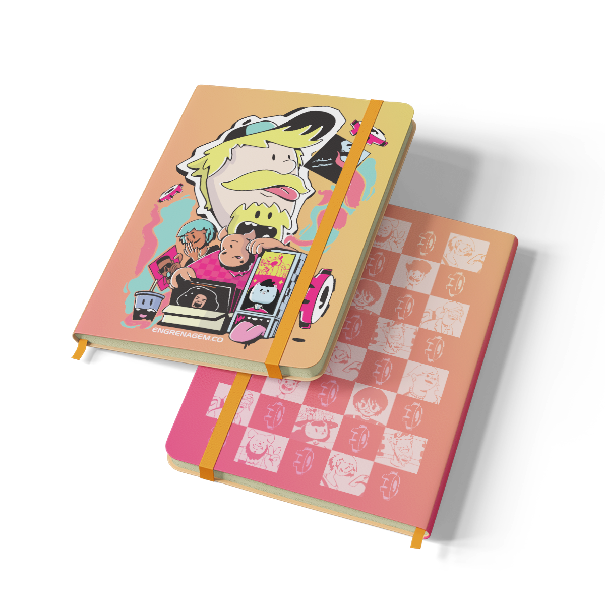 Caderneta tipo "moleskine" personalizada